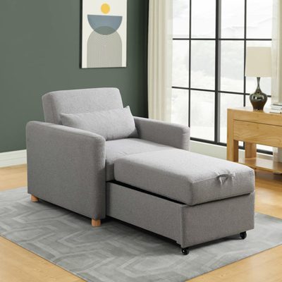 Serta Cooper 36" Convertible Accent Chair with Accent Pillow