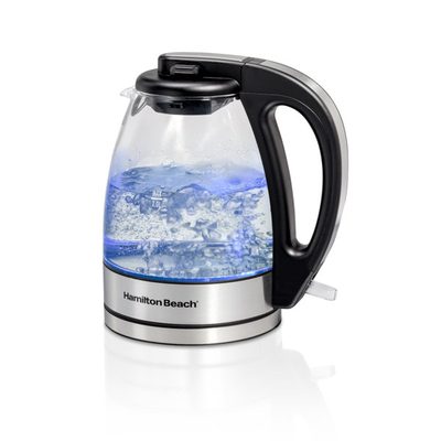Hamilton Beach Compact 1-Liter Glass Electric Tea Kettle
