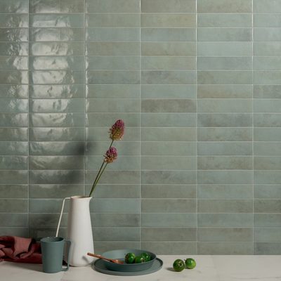 Miniature Soda 2.5" x 9.5" Zellige Porcelain Italian Tile