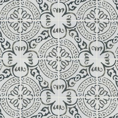 Amara 8" x 8" Encaustic Look Matte Porcelain Tile