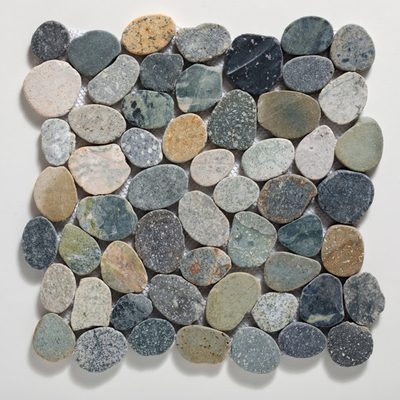 Cruz Bay Studio Sliced Pebble Mosaic Tile