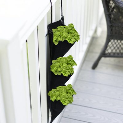 Natural Fibers 3-Pocket Hanging Planter Bag