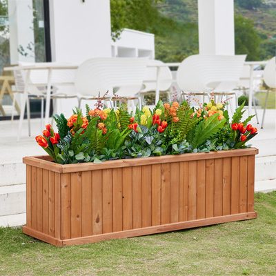 Barros Solid Cedar Rectangular Planter Box