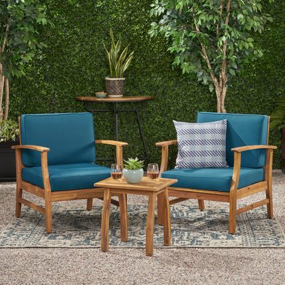 Bevelyn Acacia 2-Person Patio Conversation Set