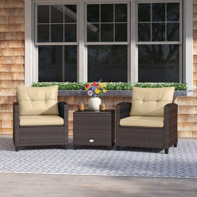 Chunn 2-Person Patio Conversation Set with Cushions