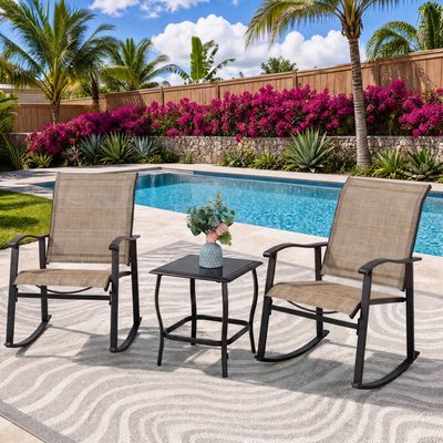 Armyn 2-Person Outdoor Patio Rocking Set