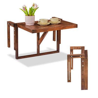 Solid Acacia Wood Folding Balcony Table