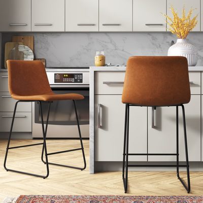 Liekele Upholstered Sled Base Bar Stool