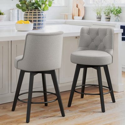 Arleine Swivel 26.7" Upholstered Counter Stool