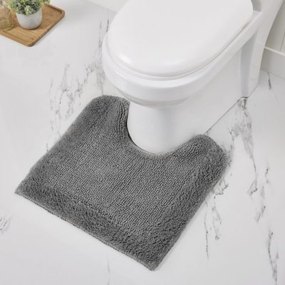Llarely Premium 100% Cotton Reversible Tufted Contour Toilet Rug