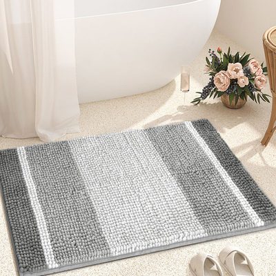 Mersin Gradient Chenille Water Absorbent Soft Plush Bath Rug