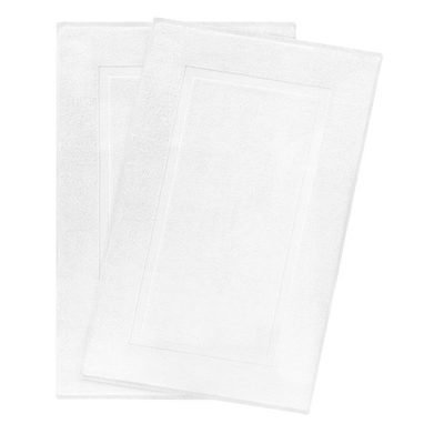 100% Cotton Bath Mats, 2-Pack, 20x34 Inches