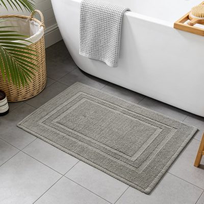 100% Cotton Soft Absorbent Non-Slip Bath Mat