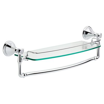 Delta Cassidy 18" Glass Shelf with Towel Bar