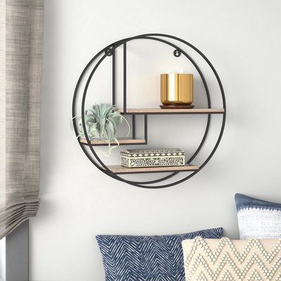 Aberdeen 3-Piece Circle Solid Wood Wall Shelf