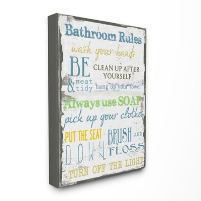 "Bathroom" Textual Art Print