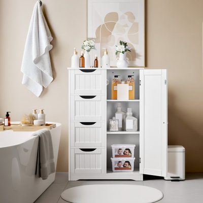 Jalieah Free-Standing Wooden Bathroom Floor Cabinet