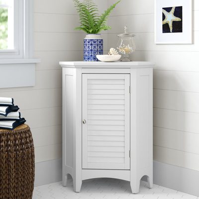 Zal Freestanding Corner Space-Saving Storage Cabinet
