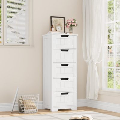 Alicyn 5-Drawer Free-Standing Linen Cabinet
