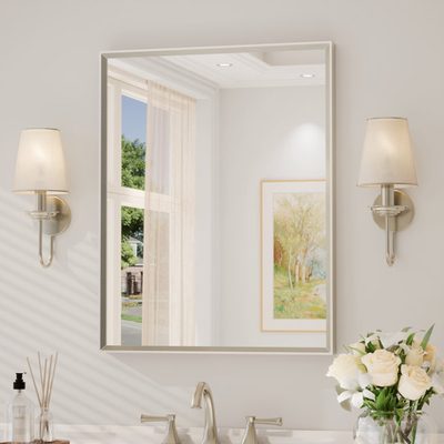 Bathroom Vanity Mirror with Aluminum Frame and Tempered Glass