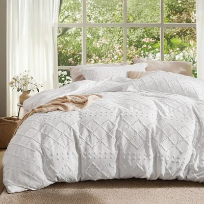 Bedsure Boho Embroidery Duvet Cover Set