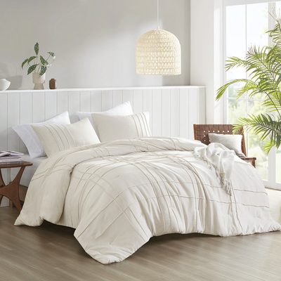 510 Design Porter Soft Washed Pinch Pleated Comforter Set