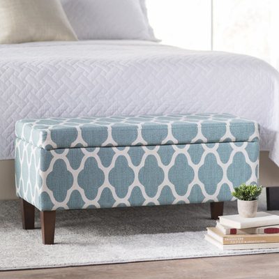 Genoveva Textured Upholstered Storage Bench