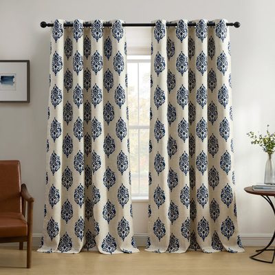 Blanford Medallion Print Room Darkening Grommet Curtain Panel