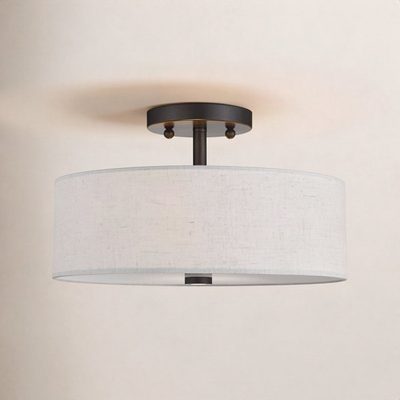 Flaire 2-Light Fabric Semi-Flush Mount