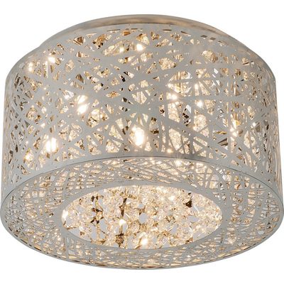 Jaylin 15.75" 7-Light Flush Mount with Crystal Glass