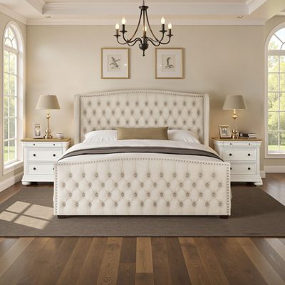 Dujuan 3-Piece Classic Vintage and Contemporary King Bedroom Set