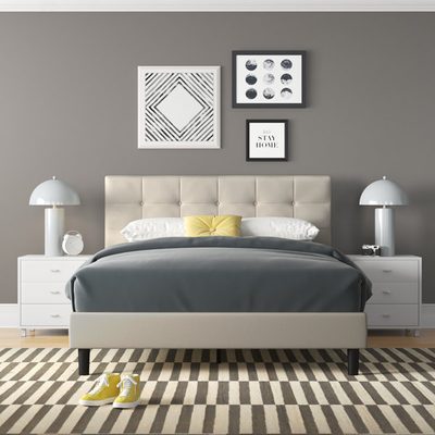 Leonard Tufted Upholstered Platform Bed