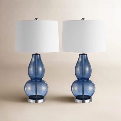 Parkston 28.5" Glass Table Lamp Set