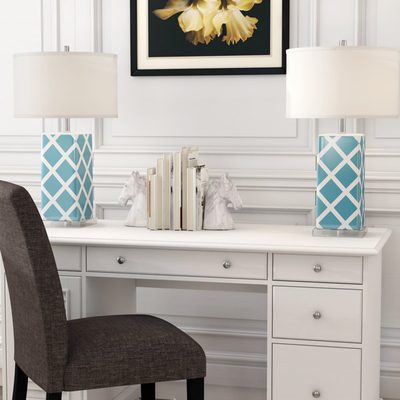 Baret 27" Ceramic Table Lamp Set