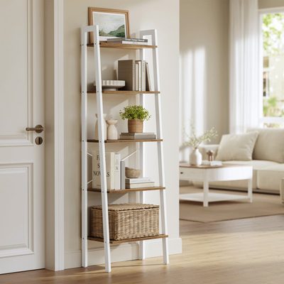 Jabari 68" Metal Ladder Bookcase