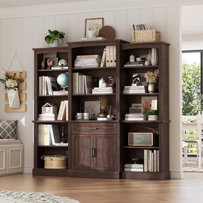 70 Inch Tall Bookcase with Doors and Drawers