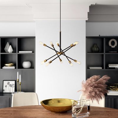 Signorelli 10-Light Dimmable Modern Linear Chandelier