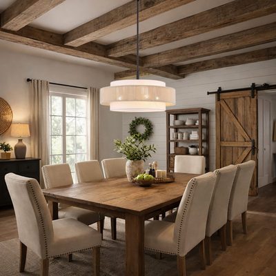 Reenat 5-Light Dimmable Drum Chandelier