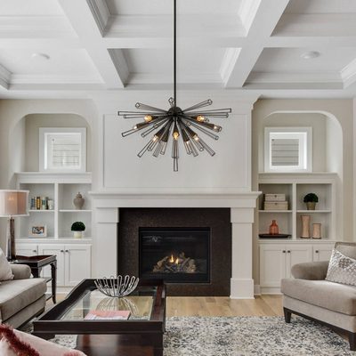 Tyshai 33.8" 10-Light Sputnik Sphere Chandelier