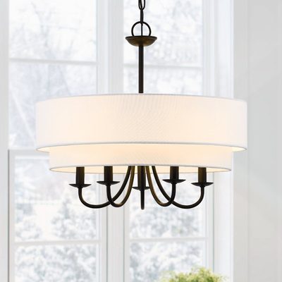 Ciriclio 21.5" 5-Light Metal Drum Chandelier