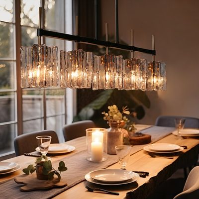 Quitman 5-Light 35" Gold/Black Linear Island Light