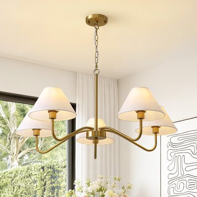 5-Light Dimmable Classic Traditional Chandelier
