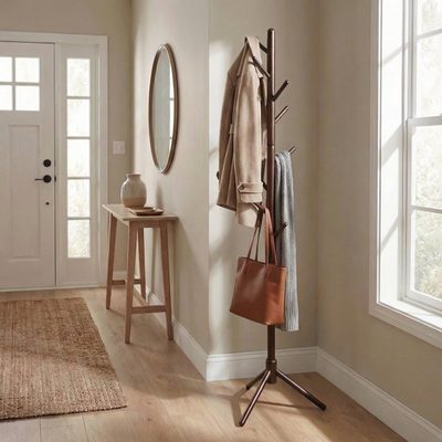 Adjustable 68 Inch Freestanding Coat Rack