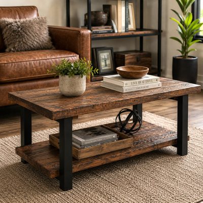 Pomona 42" Solid Wood Coffee Table, Natural