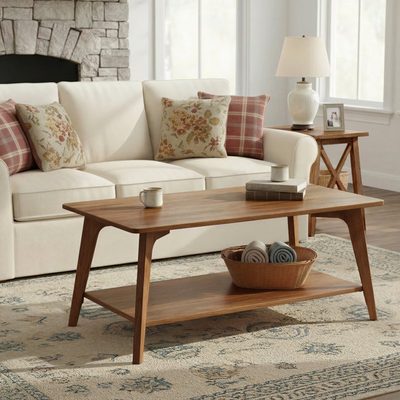 39.4" Coffee Table with Storage