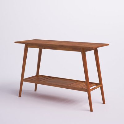 Ailani 47 Inch Solid Wood Console Table with Shelf