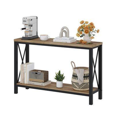 Aust 47 Inch Wood and Metal Console Table