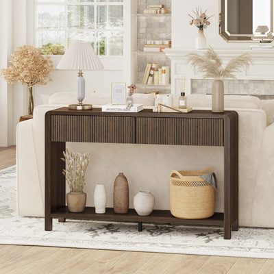 Guinna 2-Drawer Wood Console Table