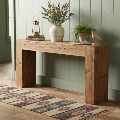 Arhab 63 Inch Solid Wood Console Table