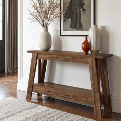 41 Inch Small Farmhouse Wooden Console Table